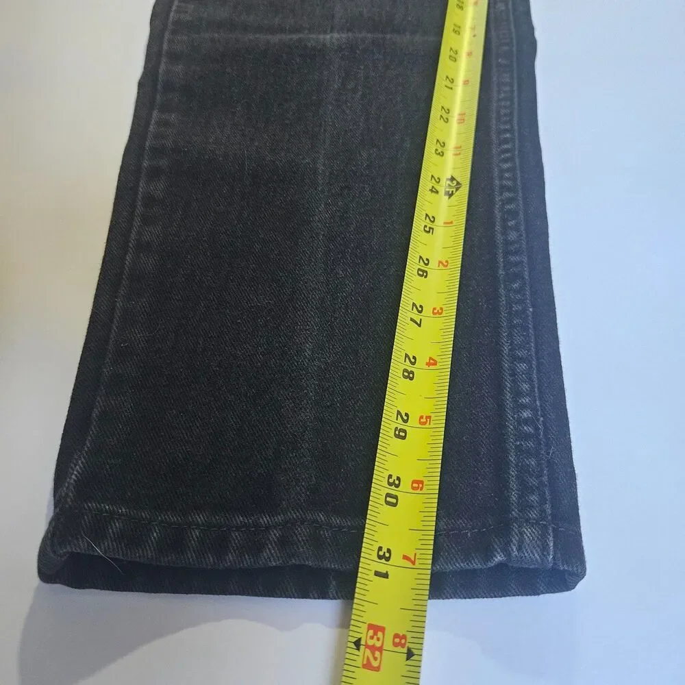 VTG ROCKIES Baggie Relaxed High Rise Jeans Womens Size 10 Tapered Black Baseball
